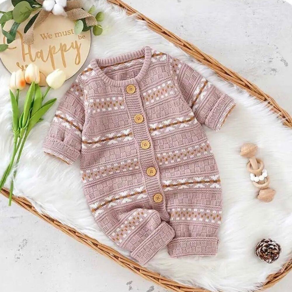 New  baby girl’s knit sweater jumpsuit 3-6 months